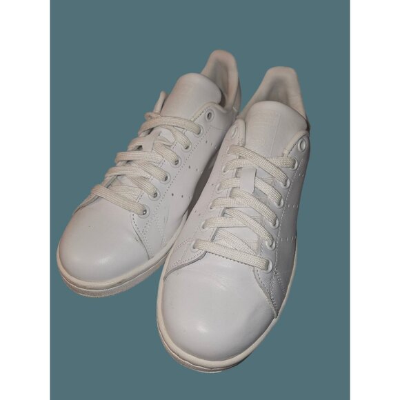 Adidas Stan Smith Triple White Sneakers Men Size 6.5 Women 7.5 - Picture 5 of 13